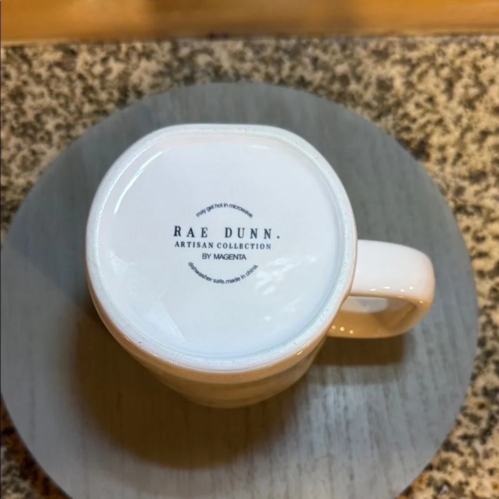Rae Dunn‎ White Ceramic Mug small crack shown in photos